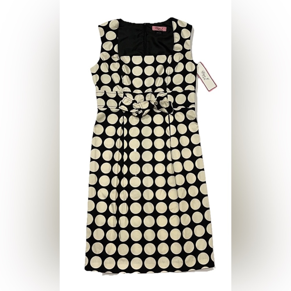 Eliza J Black & White Polka Dot Dress, 8